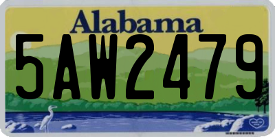 AL license plate 5AW2479