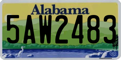AL license plate 5AW2483