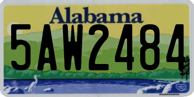 AL license plate 5AW2484