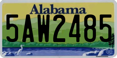 AL license plate 5AW2485