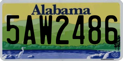 AL license plate 5AW2486
