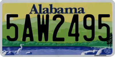 AL license plate 5AW2495