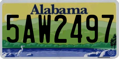 AL license plate 5AW2497