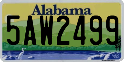 AL license plate 5AW2499