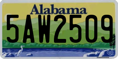 AL license plate 5AW2509