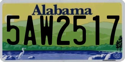 AL license plate 5AW2517