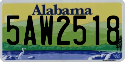 AL license plate 5AW2518