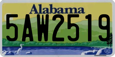 AL license plate 5AW2519