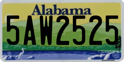 AL license plate 5AW2525