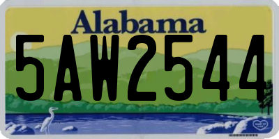 AL license plate 5AW2544