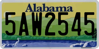 AL license plate 5AW2545