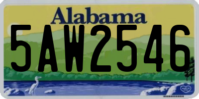 AL license plate 5AW2546