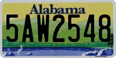 AL license plate 5AW2548