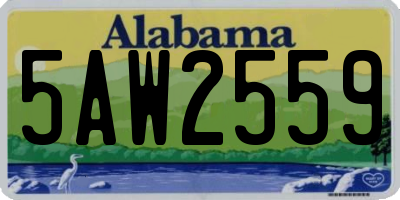 AL license plate 5AW2559
