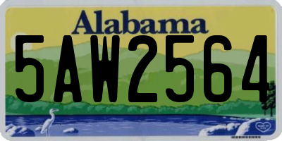 AL license plate 5AW2564