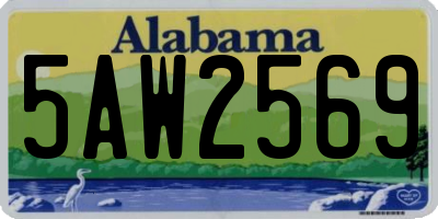 AL license plate 5AW2569