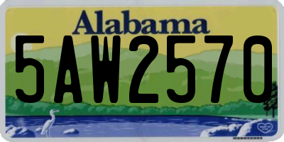 AL license plate 5AW2570