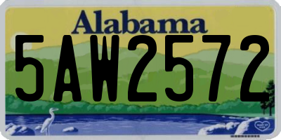 AL license plate 5AW2572