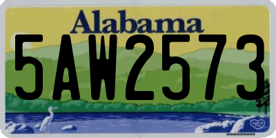 AL license plate 5AW2573