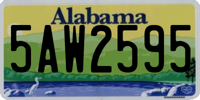 AL license plate 5AW2595