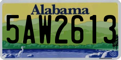 AL license plate 5AW2613