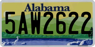 AL license plate 5AW2622