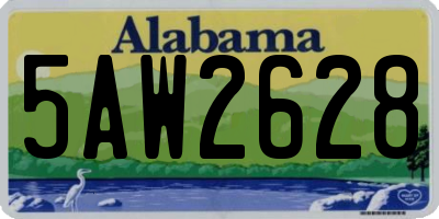 AL license plate 5AW2628