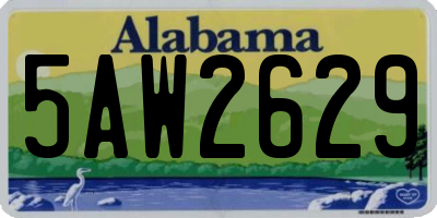 AL license plate 5AW2629