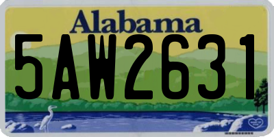 AL license plate 5AW2631