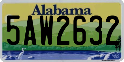 AL license plate 5AW2632