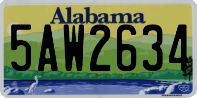 AL license plate 5AW2634
