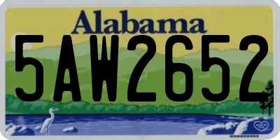AL license plate 5AW2652