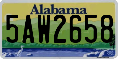 AL license plate 5AW2658