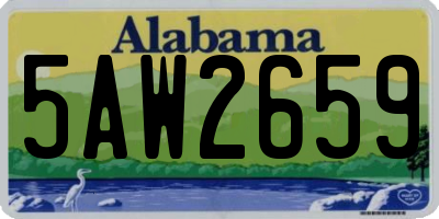 AL license plate 5AW2659