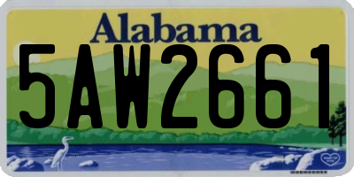 AL license plate 5AW2661