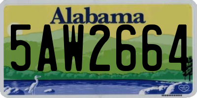 AL license plate 5AW2664
