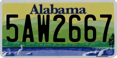 AL license plate 5AW2667