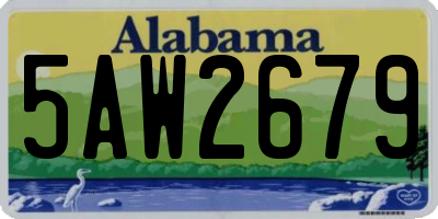 AL license plate 5AW2679