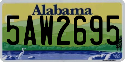 AL license plate 5AW2695