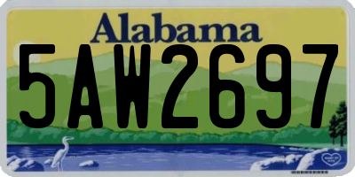 AL license plate 5AW2697