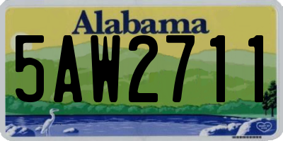 AL license plate 5AW2711