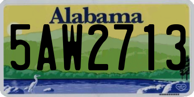 AL license plate 5AW2713