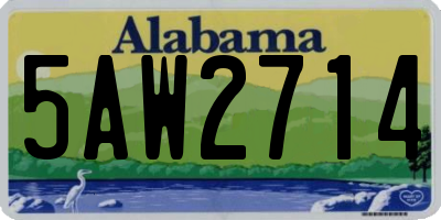 AL license plate 5AW2714