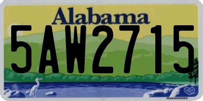 AL license plate 5AW2715