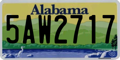 AL license plate 5AW2717