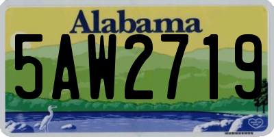 AL license plate 5AW2719