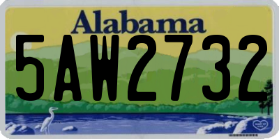 AL license plate 5AW2732