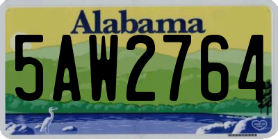 AL license plate 5AW2764
