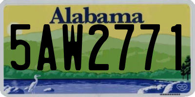 AL license plate 5AW2771