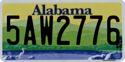 AL license plate 5AW2776